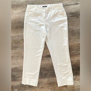 Rafaella straight leg, ankle pants, size 12, white